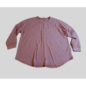 Cyrus Long Sleeve Light Weight Sweater Pink & White Women's Size 2X #521C